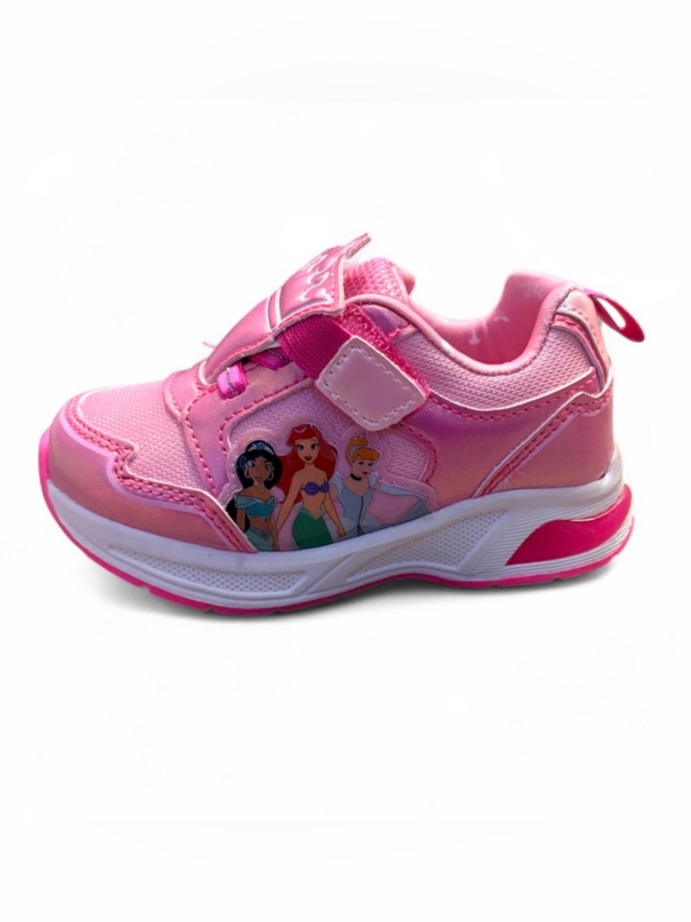 Kids' Pink Princess Graphic Velcro Sneakers
